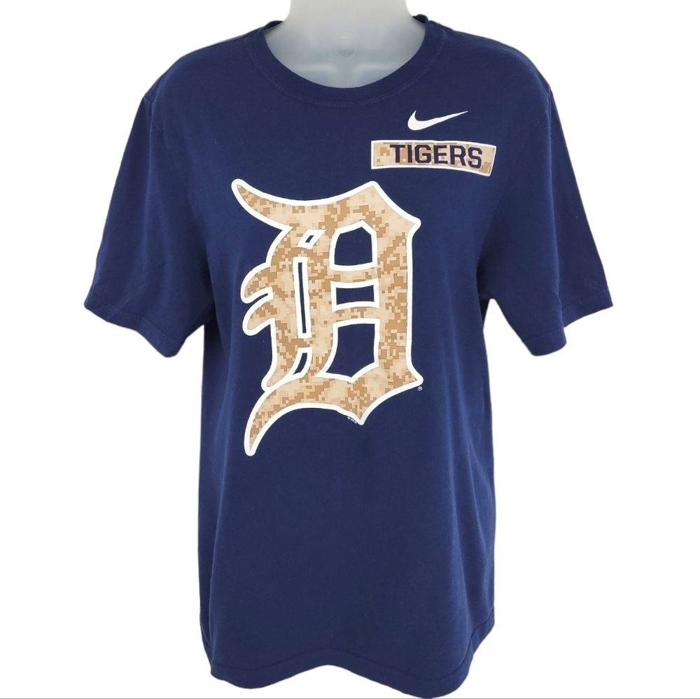 Detroit Tigers Baseball Womens Nike Digital Camo Detail Shirt‎ Size S